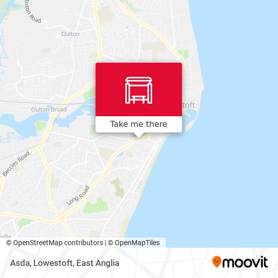 Asda, Lowestoft map