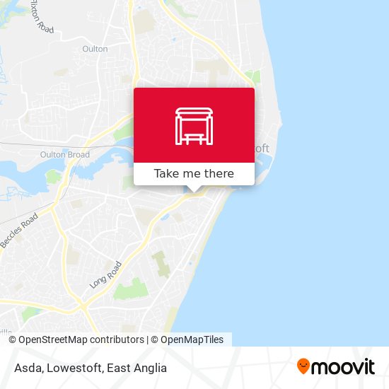 Asda, Lowestoft map