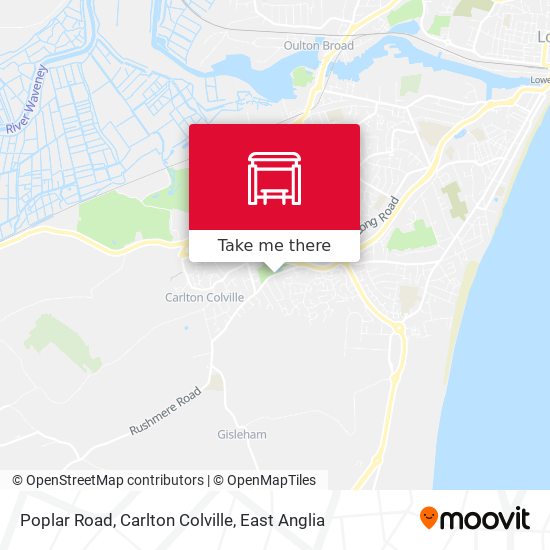 Poplar Road, Carlton Colville map