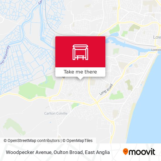 Woodpecker Avenue, Oulton Broad map