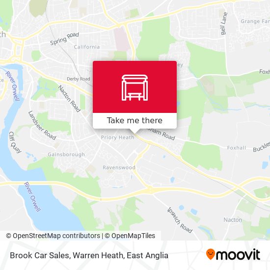 Brook Car Sales, Warren Heath map