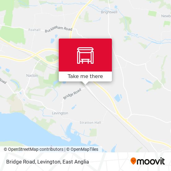 Bridge Road, Levington map