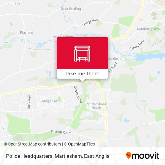 Police Headquarters, Martlesham map