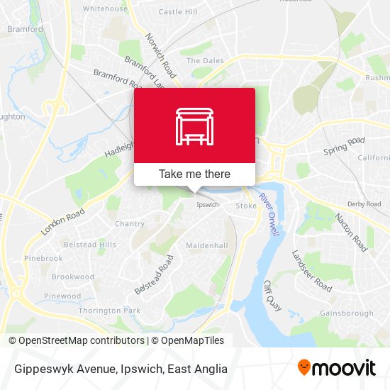 Gippeswyk Avenue, Ipswich map