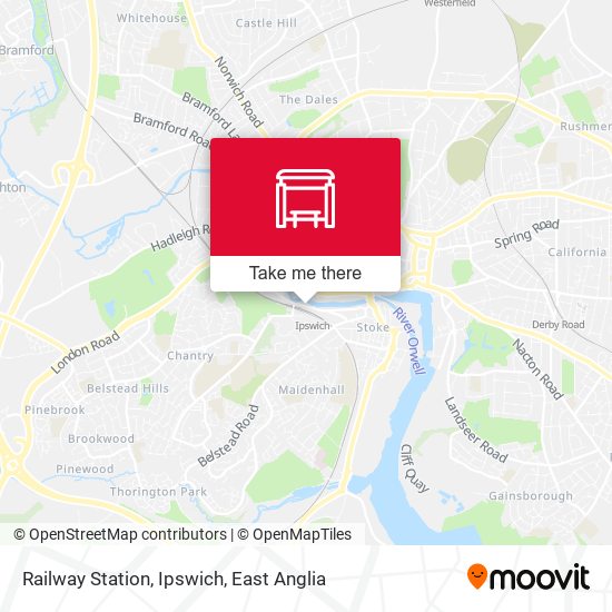 Railway Station, Ipswich map