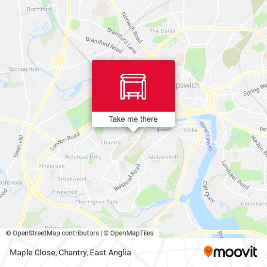Maple Close, Chantry map
