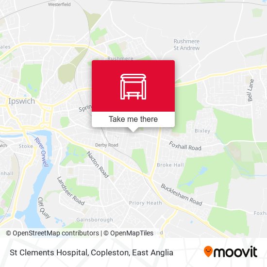 St Clements Hospital, Copleston map