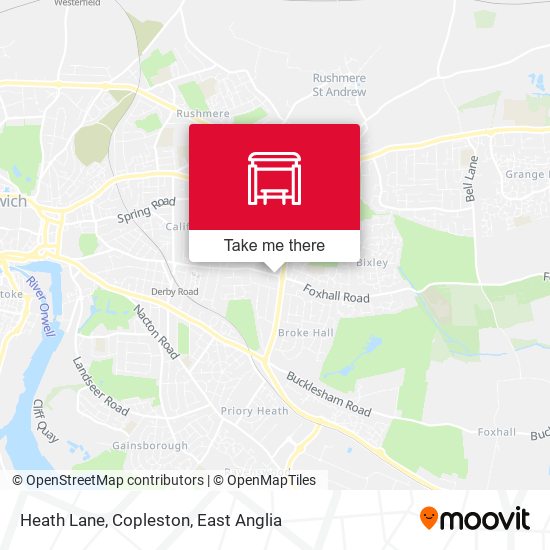 Heath Lane, Copleston map