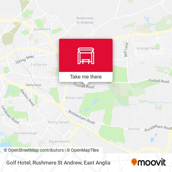 Golf Hotel, Rushmere St Andrew map
