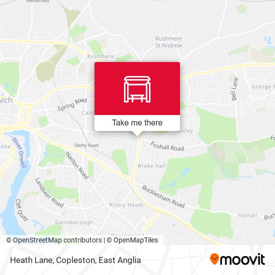 Heath Lane, Copleston map