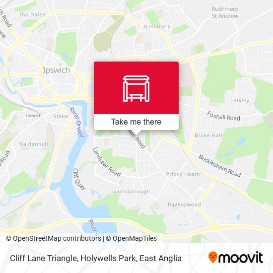 Cliff Lane Triangle, Holywells Park map