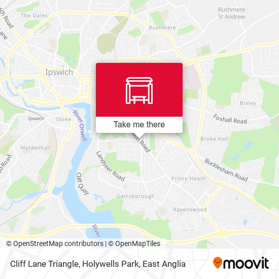 Cliff Lane Triangle, Holywells Park map