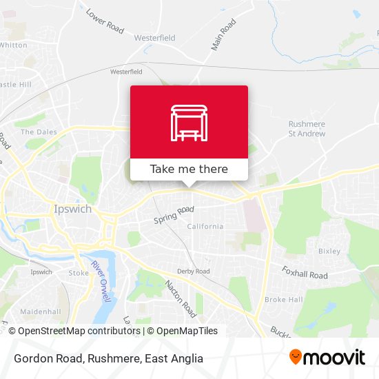 Gordon Road, Rushmere map