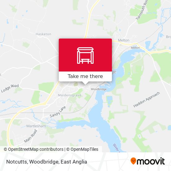 Notcutts, Woodbridge map