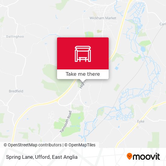 Spring Lane, Ufford map