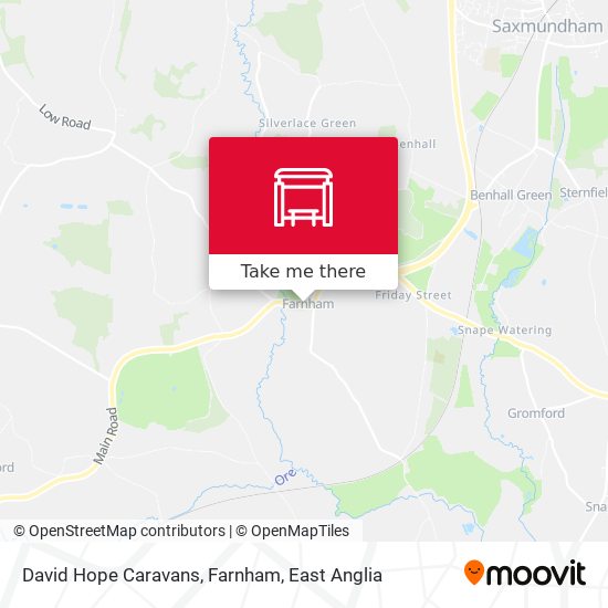 David Hope Caravans, Farnham map