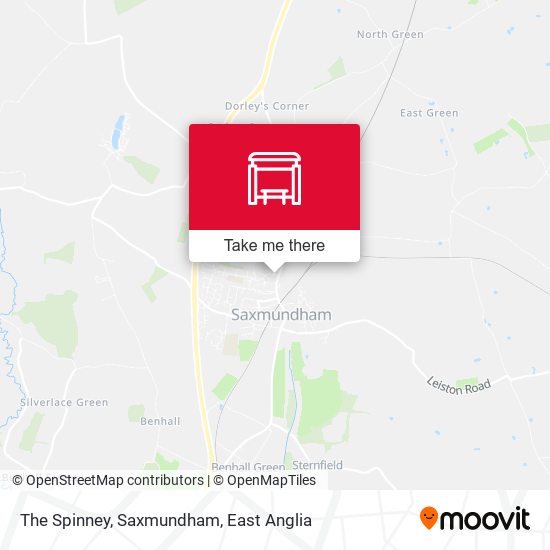 The Spinney, Saxmundham map