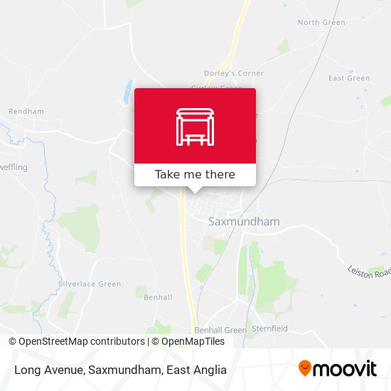 Long Avenue, Saxmundham map