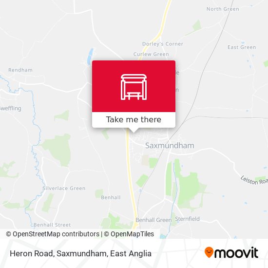 Heron Road, Saxmundham map