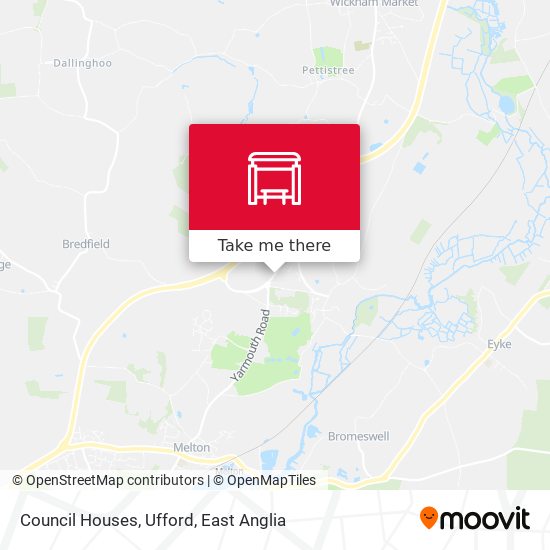 Council Houses, Ufford map
