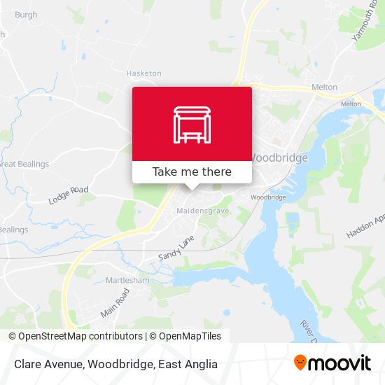 Clare Avenue, Woodbridge map