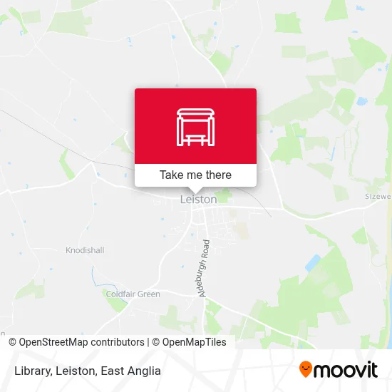 Library, Leiston map