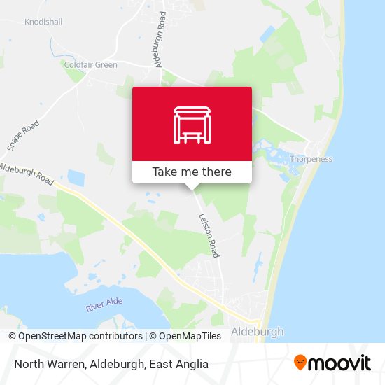 North Warren, Aldeburgh map