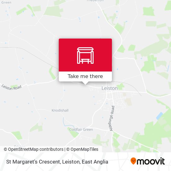 St Margaret's Crescent, Leiston map