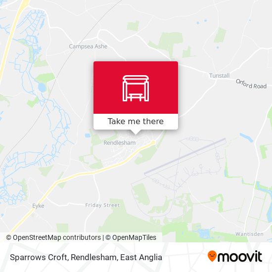 Sparrows Croft, Rendlesham map