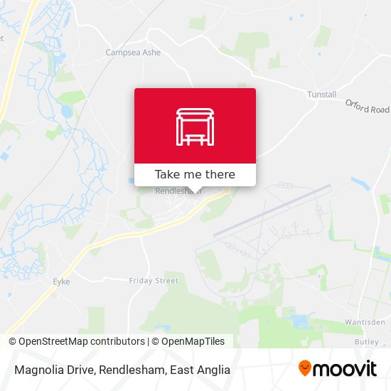 Magnolia Drive, Rendlesham map