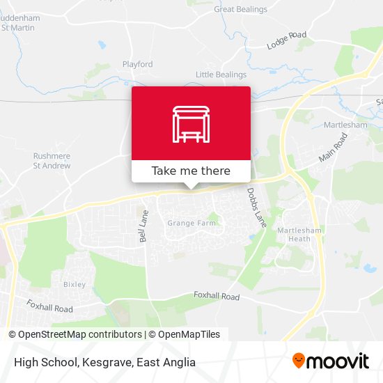 High School, Kesgrave map