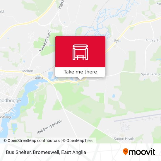 Bus Shelter, Bromeswell map
