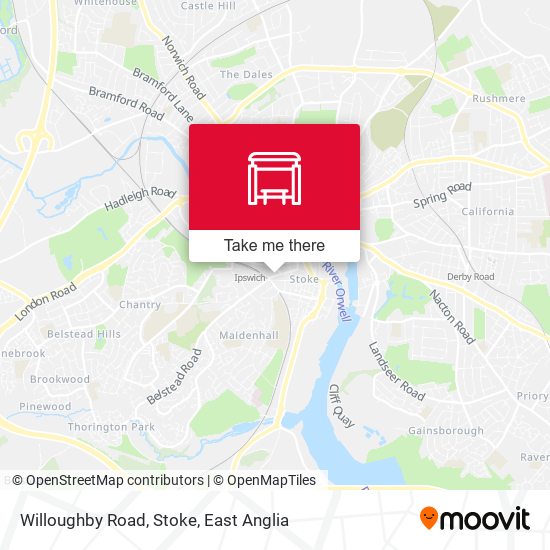 Willoughby Road, Stoke map