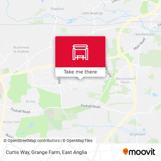Curtis Way, Grange Farm map