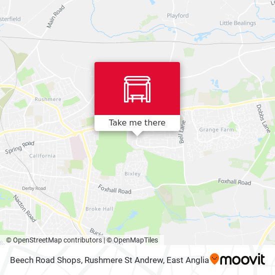 Beech Road Shops, Rushmere St Andrew map