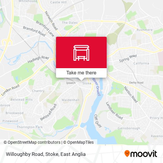 Willoughby Road, Stoke map