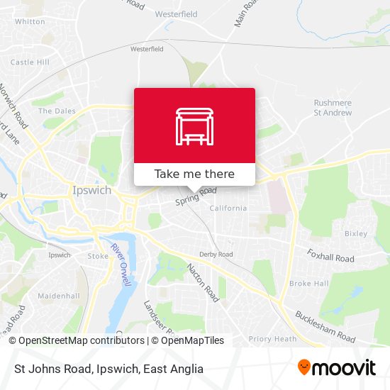 St Johns Road, Ipswich map