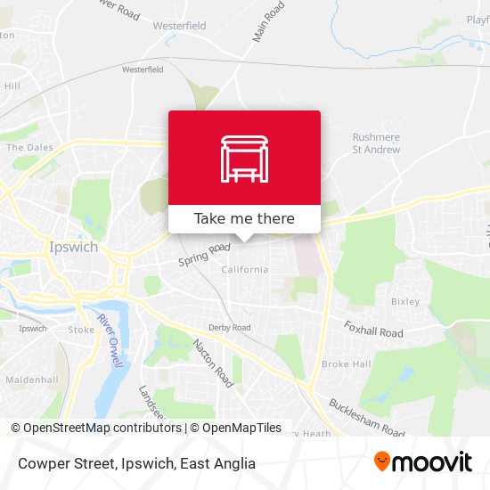Cowper Street, Ipswich map