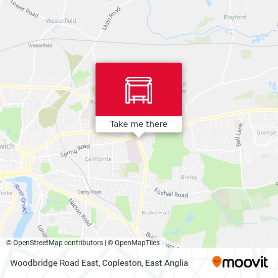 Woodbridge Road East, Copleston map