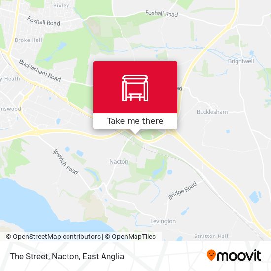 The Street, Nacton map