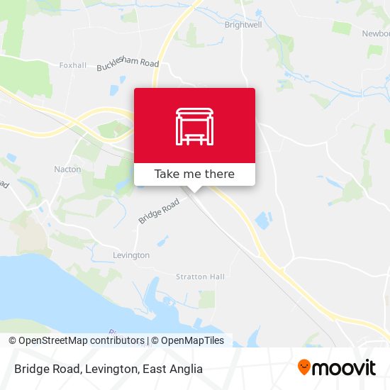 Bridge Road, Levington map