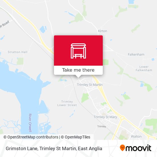 Grimston Lane, Trimley St Martin map