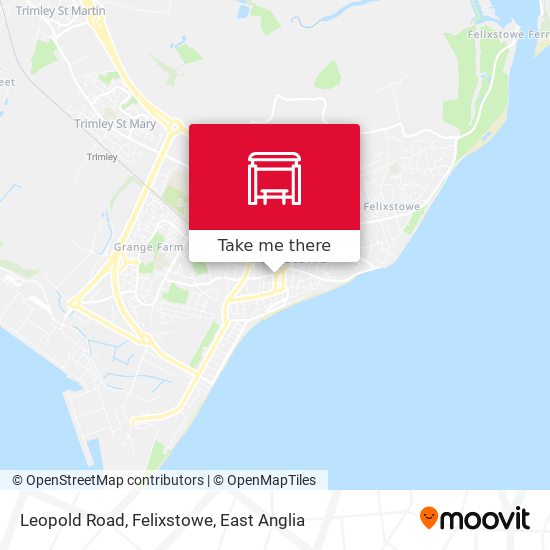 Leopold Road, Felixstowe map