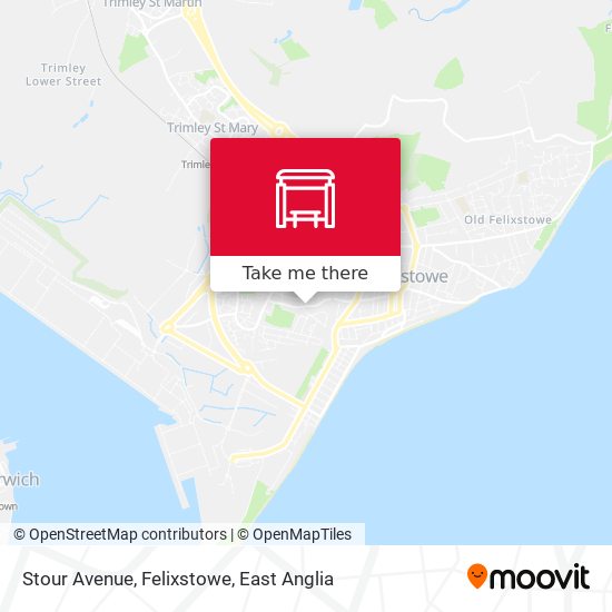 Stour Avenue, Felixstowe map