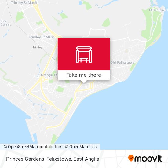 Princes Gardens, Felixstowe map