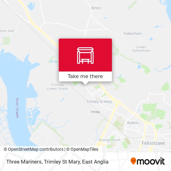 Three Mariners, Trimley St Mary map