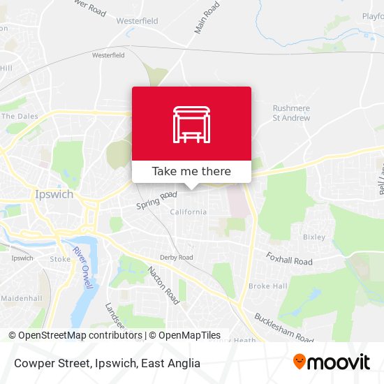 Cowper Street, Ipswich map