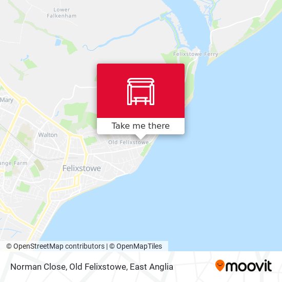 Norman Close, Old Felixstowe map