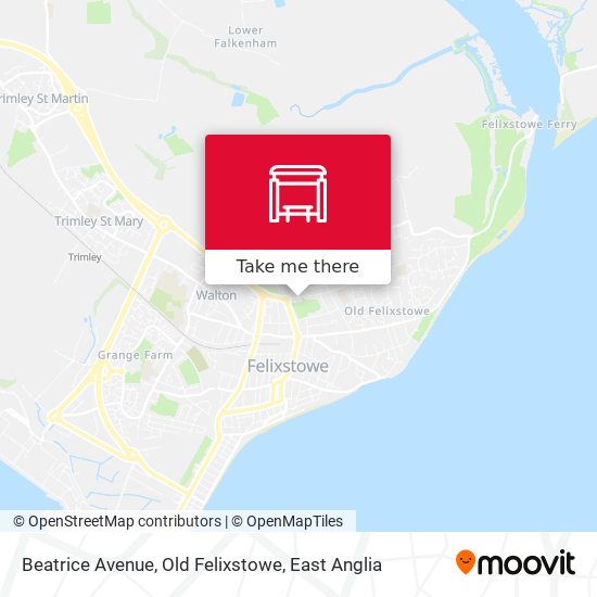 Beatrice Avenue, Old Felixstowe map