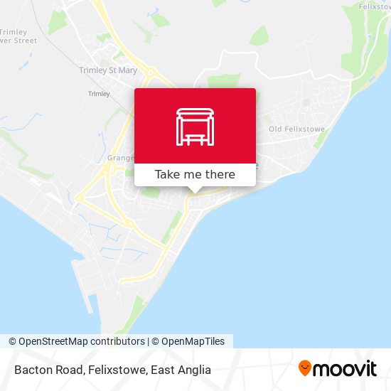 Bacton Road, Felixstowe map